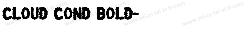 Cloud Cond Bold字体转换